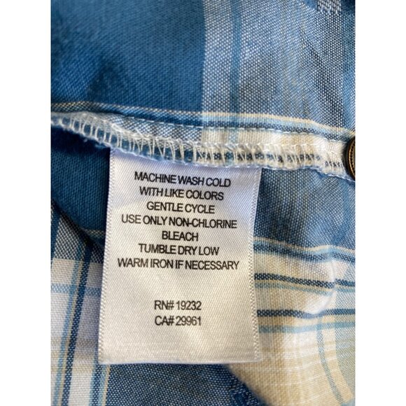 Alfred Dunner Women Shirt Medium Blue Plaid Long Sleeve ButtonUp Preppy Academia - Picture 4 of 8